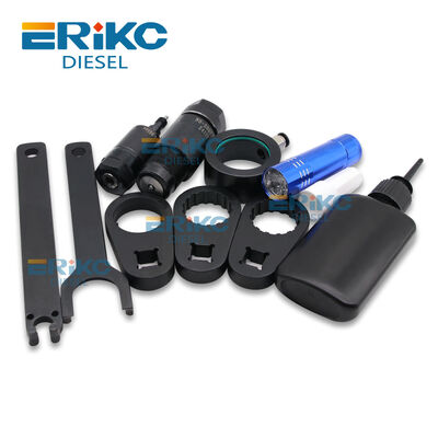 for Cumm-ins Diesel Common Rail Injector XPI 4307475 4327072 2872544 Oil Return Clamp Adaptor AHE Stroke Repair Tool Set Common Rail Injector Solenoid Valve Nozzle Cap Removal Disassemble Tools