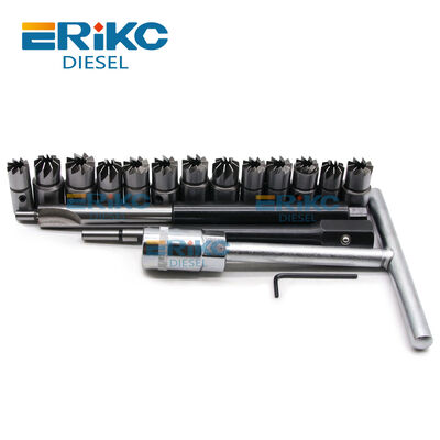 17Pcs Diesel Injector Seat Cutter Set Vehicle Repair Tools Vehicle Tools Diagnostic Tools Universal Carbon Remover Clean Repair Tool Automotive Universal