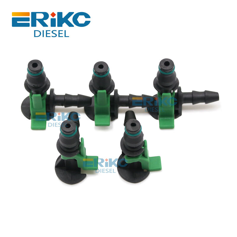 Injector Leak Off Connector Small Size Diesel Injector Return Pipe For Siem Plastic Green/Black Color 5pcs for Ford Transit